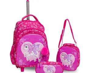 Kit Escolar Feminino Mochila Unicórnio Flávio's Kids Rosa -  Gbxb10 - COLO/UN